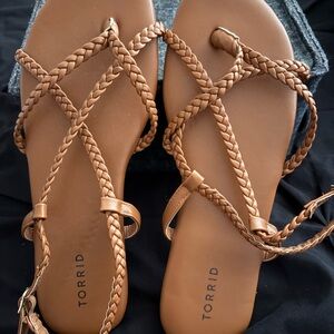 Torrid Women's Brown Braided Sandals